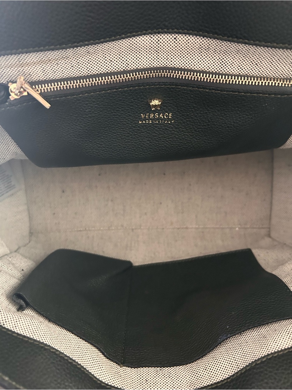 VERSACE Palazzo Empire charcoal green black Medusa crossbody satchel bag - Picture 7 of 11